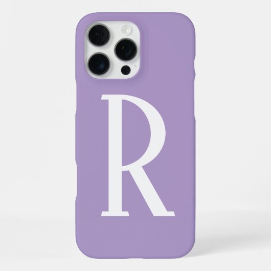 Coque iPhone 16 Pro Max Monogrammes Nom Lilas Clair Cadeau Sympa Faveur de (Verso)
