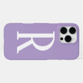 Coque iPhone 16 Pro Max Monogrammes Nom Lilas Clair Cadeau Sympa Faveur de (Verso Horizontal)