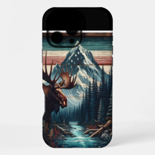 Coque iPhone 16 Pro Max Montagne aux orignaux
