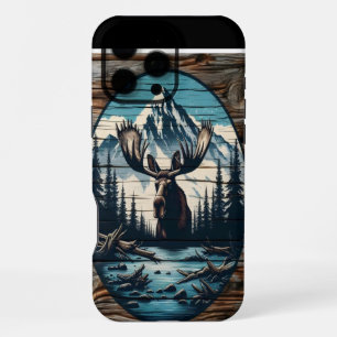 Coque iPhone 16 Pro Max Montagne aux orignaux