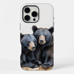 Coque iPhone 16 Pro Max Montagnes de nature sauvage Montagnes Ours noirs