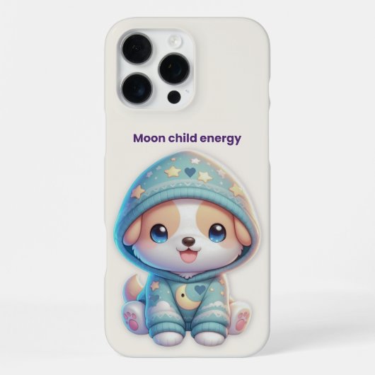 Coque iPhone 16 Pro Max Moon Child Energy Dog Case (Verso)