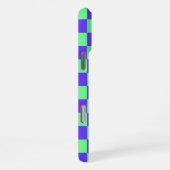 Coque iPhone 16 Pro Max Motif à carreaux violet et vert (Côté droit)