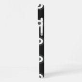 Coque iPhone 16 Pro Max Motif à points Polka - gris noir blanc (Côté gauche)
