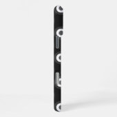 Coque iPhone 16 Pro Max Motif à points Polka - gris noir blanc (Côté droit)