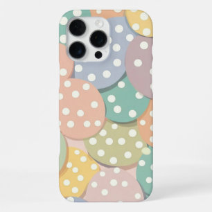 Coque iPhone 16 Pro Max Motif à points Polka sans couleur pastel