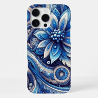 Motif artistique Paisley noir bleu marine Azur fon