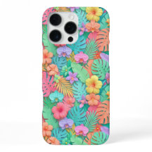 Motif botanique floral tropical coloré