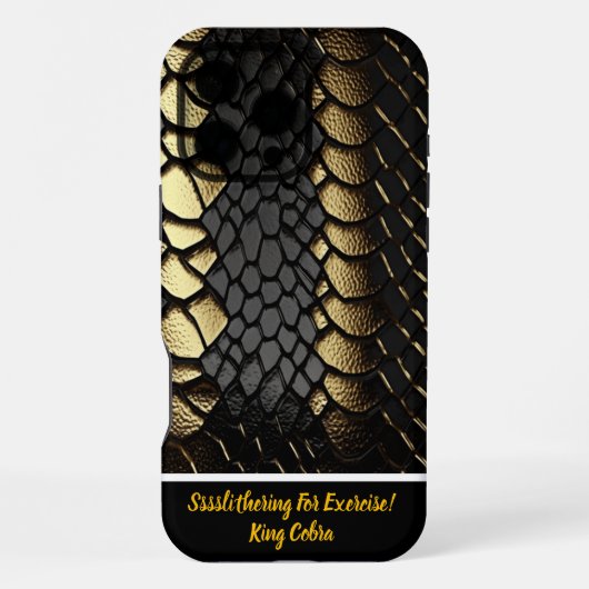 Coque iPhone 16 Pro Max Motif complexe de la peau d'un serpent (Verso)