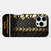 Coque iPhone 16 Pro Max Motif complexe de la peau d'un serpent (Verso Horizontal)