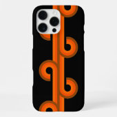 Coque iPhone 16 Pro Max Motif d'art abstrait de vagues de curls fusion fin (Verso)