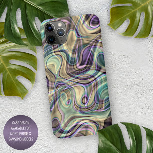 Coque iPhone 16 Pro Max Motif d'art aux tourbillons de marbre moderne uniq