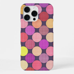 Coque iPhone 16 Pro Max Motif d'art contemporain coloré et amusant à pois