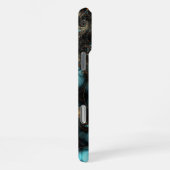 Coque iPhone 16 Pro Max Motif d'art fractal éclectique moderne funky (Côté droit)