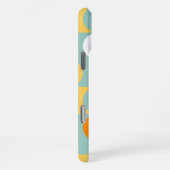 Coque iPhone 16 Pro Max Motif d'art rétro Orange Sarcelle Bleu Vert Mousse (Côté droit)