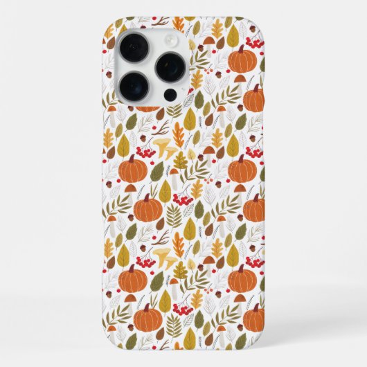 Coque iPhone 16 Pro Max Motif de citrouille d'automne (Verso)
