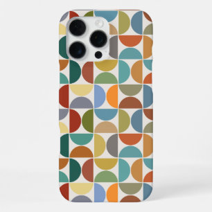 Coque iPhone 16 Pro Max Motif de demi-cercles MCM couleur sur crème