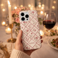 Motif de dentelle florale rose blush vintage perso