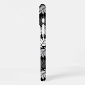 Coque iPhone 16 Pro Max Motif de feuille aînée noir blanc gris (Côté gauche)