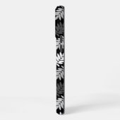 Coque iPhone 16 Pro Max Motif de feuille aînée noir blanc gris (Côté gauche)