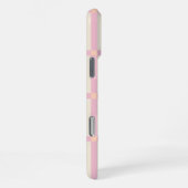 Coque iPhone 16 Pro Max Motif de grille beige et rose doux (Côté droit)