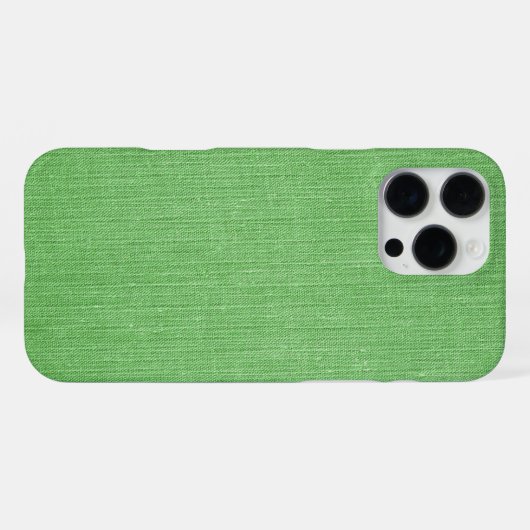 Coque iPhone 16 Pro Max Motif de jute vert moderne (Verso Horizontal)