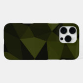 Coque iPhone 16 Pro Max Motif de maillage géométrique noir foncé de l'armé (Verso Horizontal)