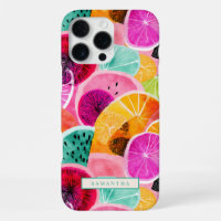 Motif de tranche d'agrumes tropicaux vibrants