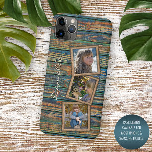Coque iPhone 16 Pro Max Motif en bois rustique personnalisé de ferme vinta