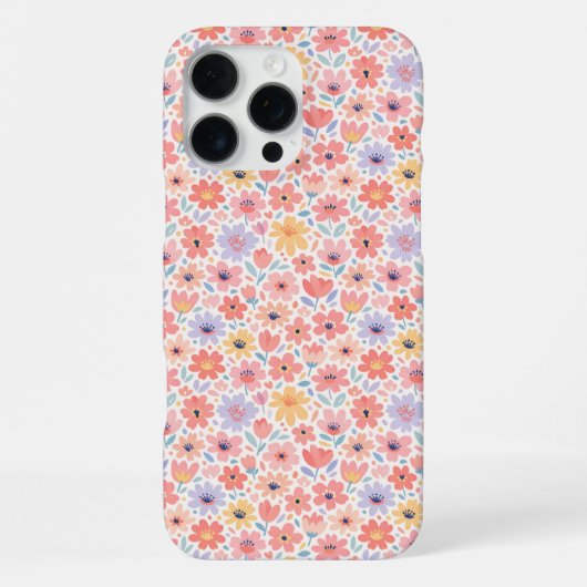 Coque iPhone 16 Pro Max Motif floral abstrait moderne (Verso)