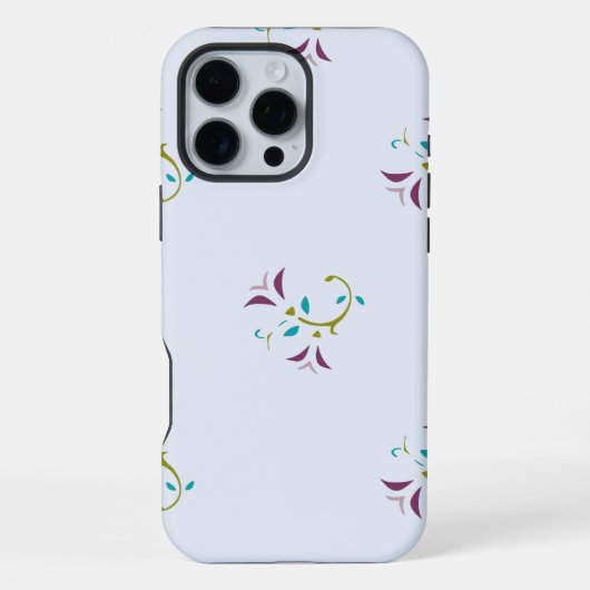 Coque iPhone 16 Pro Max Motif floral sans couture (Verso)