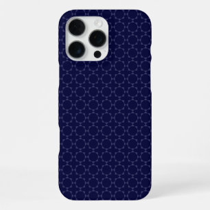 Coque iPhone 16 Pro Max Motif géométrique islamique en bleu et or