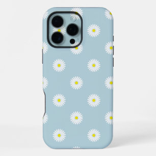 Coque iPhone 16 Pro Max Motif illustratif sur bleu pâle