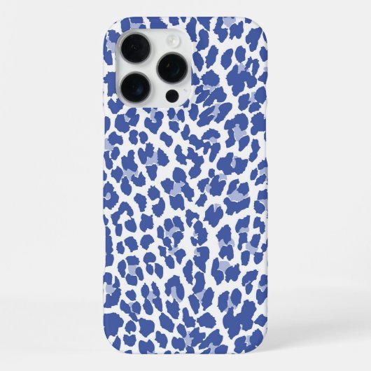 Coque iPhone 16 Pro Max Motif léopard bleu (Verso)