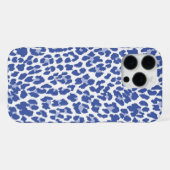 Coque iPhone 16 Pro Max Motif léopard bleu (Verso Horizontal)