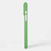 Coque iPhone 16 Pro Max Motif moderne de jute vert (Côté gauche)