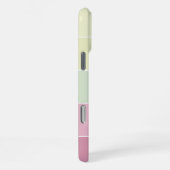Coque iPhone 16 Pro Max Motif rayé vert chartreuse lime rose clair (Côté droit)