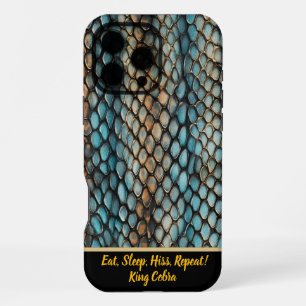 Coque iPhone 16 Pro Max Motifs complexes de la peau d'un serpent venimeux