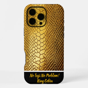 Coque iPhone 16 Pro Max Motifs de peau de serpent dorés époustouflants