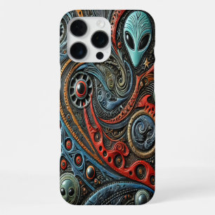 Coque iPhone 16 Pro Max Motifs extraterrestres mystérieux dans la concepti