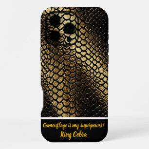 Coque iPhone 16 Pro Max Motifs naturels de peaux de serpent dans la lumièr