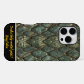 Coque iPhone 16 Pro Max Motifs vibrants et complexes de peau de serpent (Verso Horizontal)