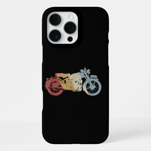 Coque iPhone 16 Pro Max Moto style rétro Vintage (Verso)