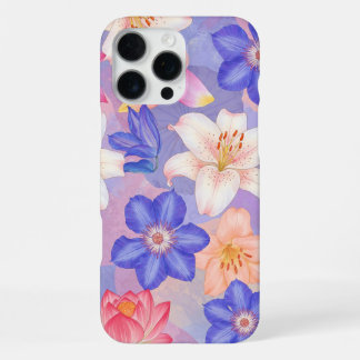 Coque iPhone 16 Pro Max Mur de fleurs