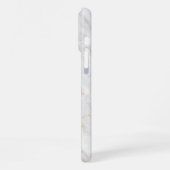 Coque iPhone 16 Pro Max Mur de marbre blanc texturé (Côté gauche)