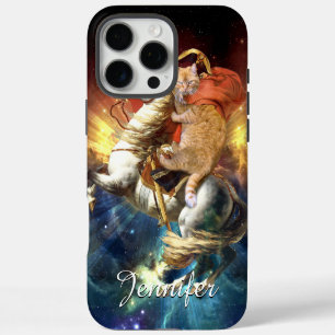 Coque iPhone 16 Pro Max Napoléon Cat dans l'espace