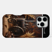 Coque iPhone 16 Pro Max Nature morte de machine à vapeur rustique (Verso Horizontal)