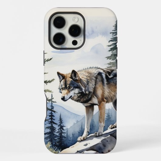 Coque iPhone 16 Pro Max Nature Wilderness Mountains Wolf Wolf (Verso)