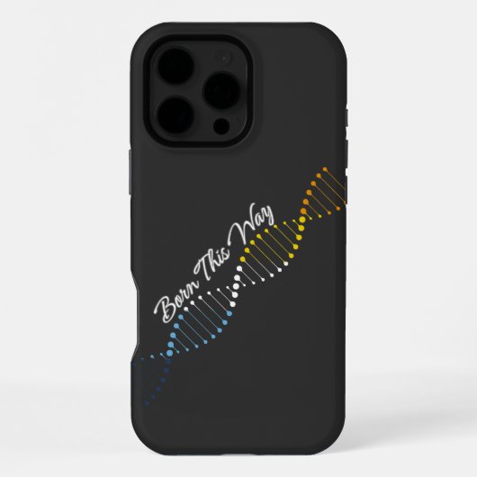 Coque iPhone 16 Pro Max Né ainsi - Fierté AroAce ADN  (Verso)