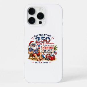Coque iPhone 16 Pro Max Noël en juillet 250 Ans 1776 2026 Patriote Su